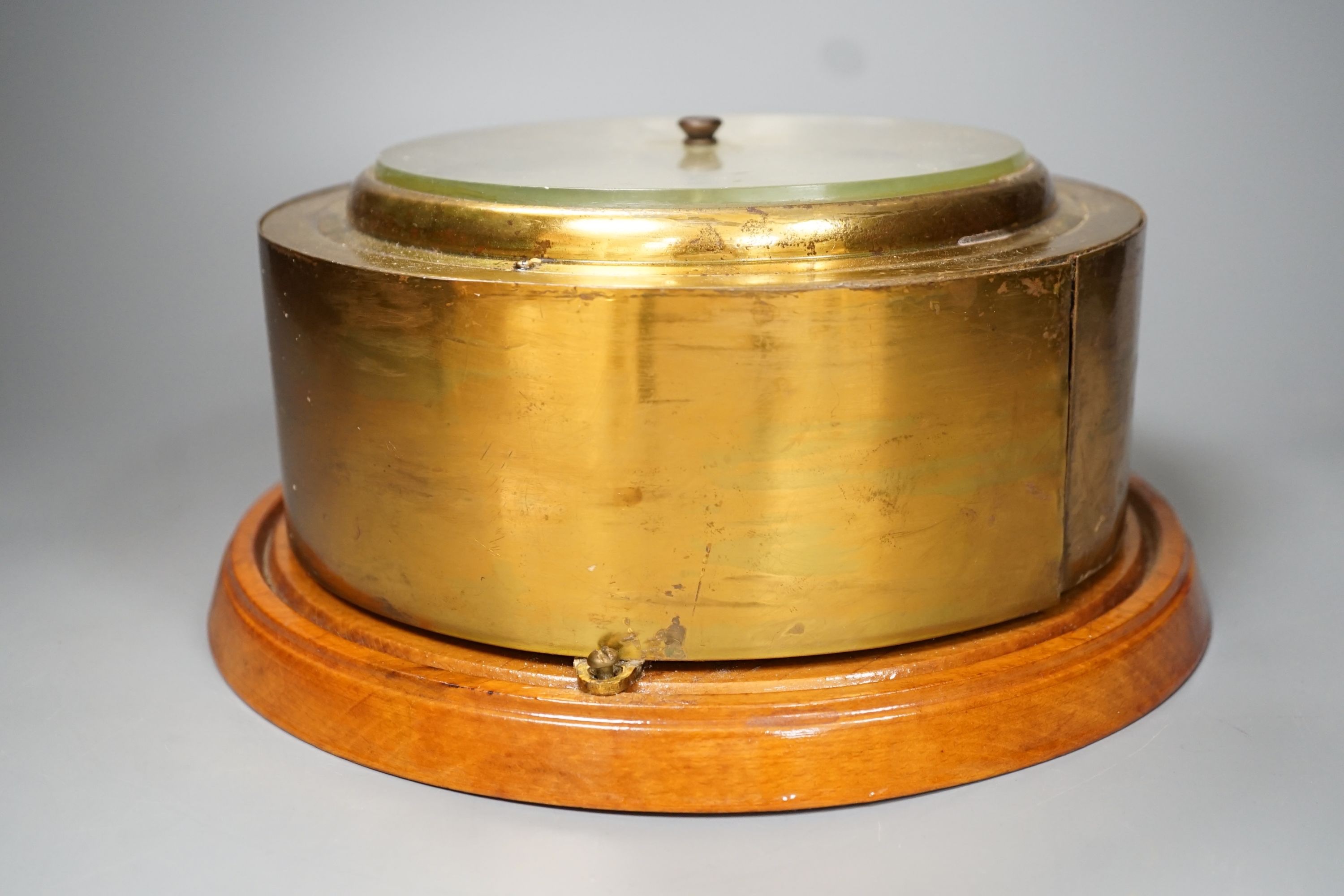 A 19th century bulkhead barometer - 25cm diameter